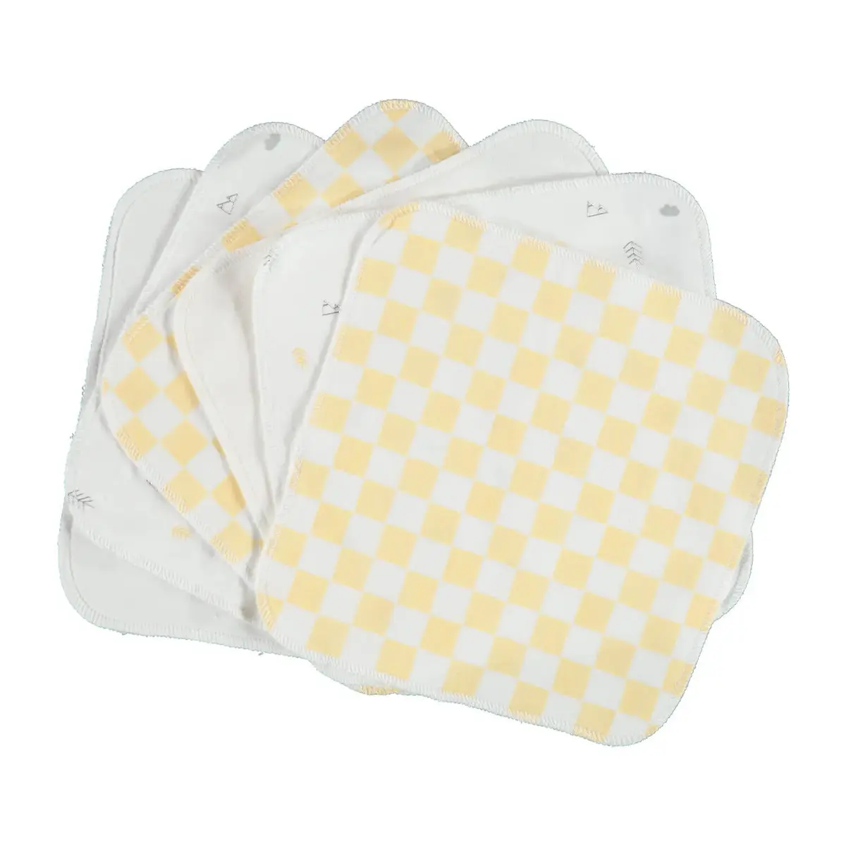 Bibaby Organik Mendil 6lı Penye Desenli Sarı Bibaby Organik Mendil 6lı Penye Desenli Sarı