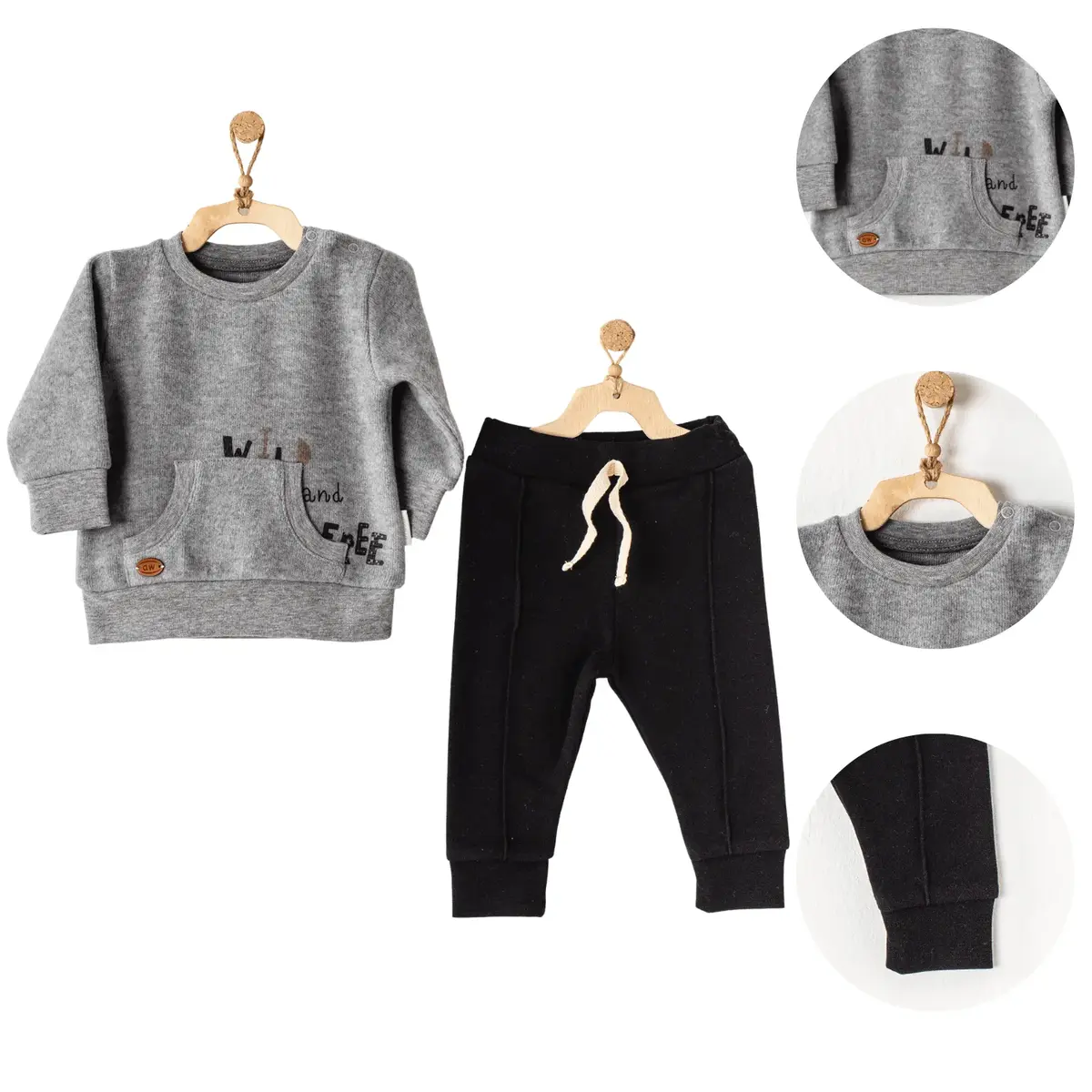 Andy Wawa 2li Takım Wild And Free Gri Melanj