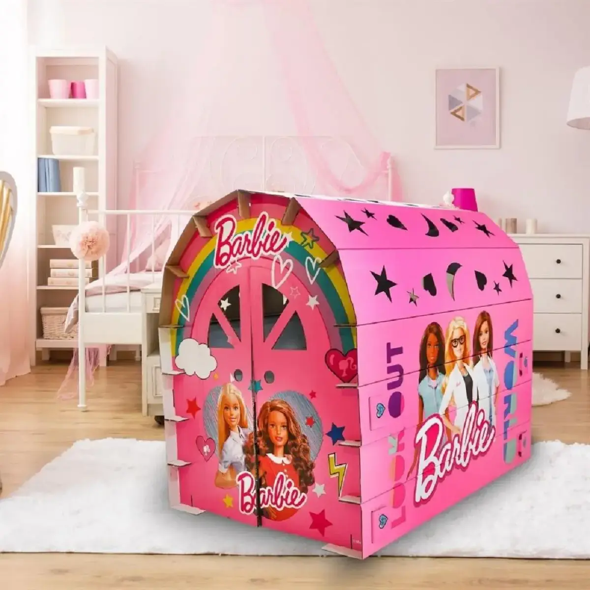 Karton Oyun Evi Barbie Ve Hot Whells