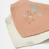 Bibaby Organik Önlük 2li Teach Me Kırmızı - Kahverengi - Mint