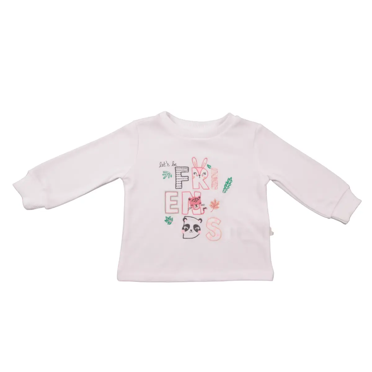 Mini Damla Sweatshirt Friend Beyaz