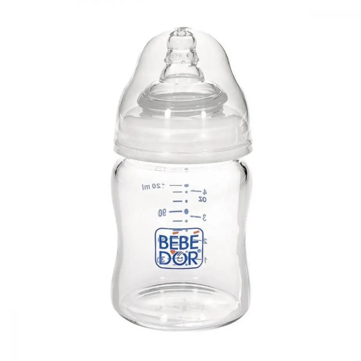 Bebedor Isıya Dayanaklı Geniş Ağızlı Cam Biberon 120 ml
