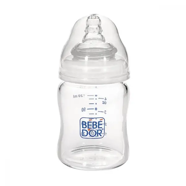 Bebedor Isıya Dayanaklı Geniş Ağızlı Cam Biberon 120 ml