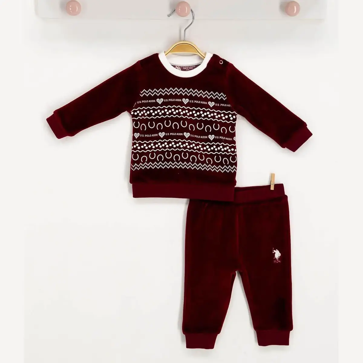 U.S. Polo 2li Takım Uzun Kol Bordo