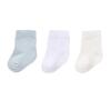 Bibaby Organik Çorap Soket 3lü Basic Mavi - Beyaz