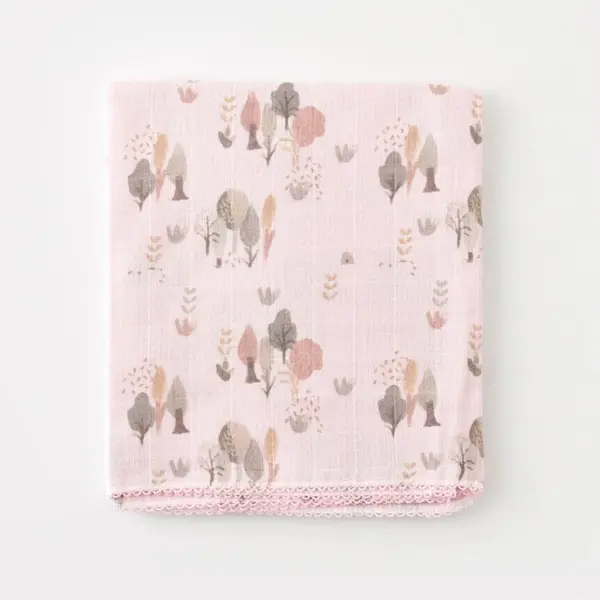 Bibaby Battaniye Müslin Tree Pembe