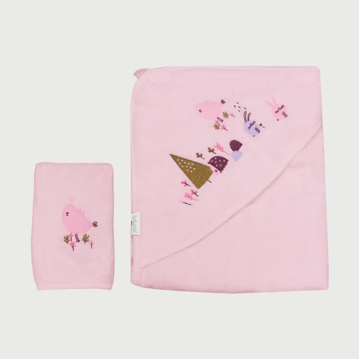 Luluco Havlu Rabbit And Friends 75x75cm Pembe