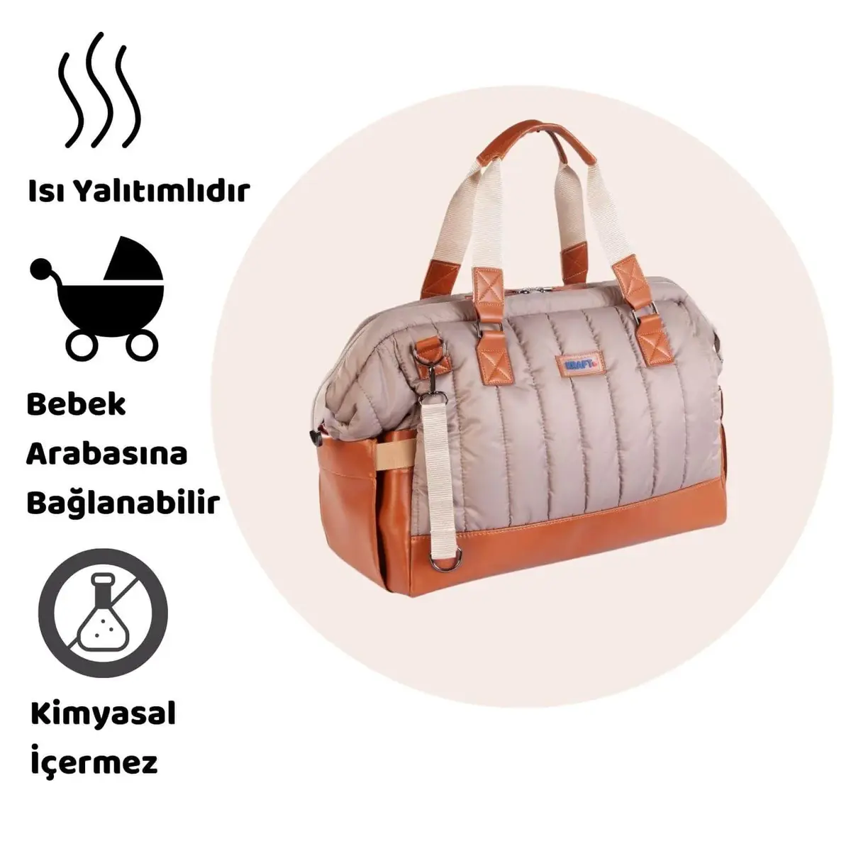 Kraft Lava Bebek Bakım Sırt Çantası Kahverengi