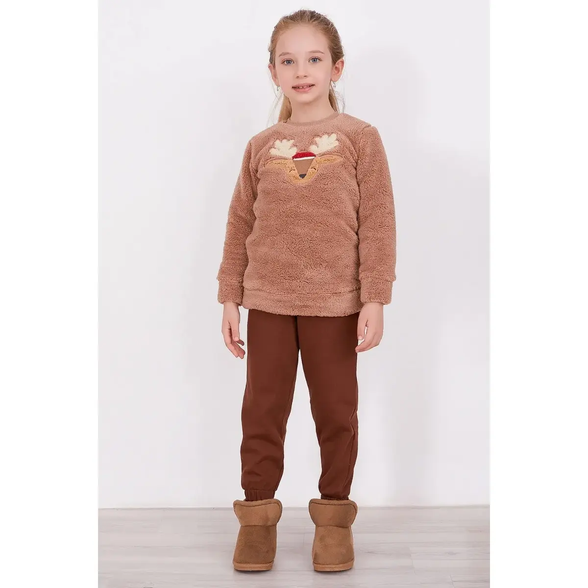 Arnetta Anne - Kız Pijama Takımı Sütlü Kahve
