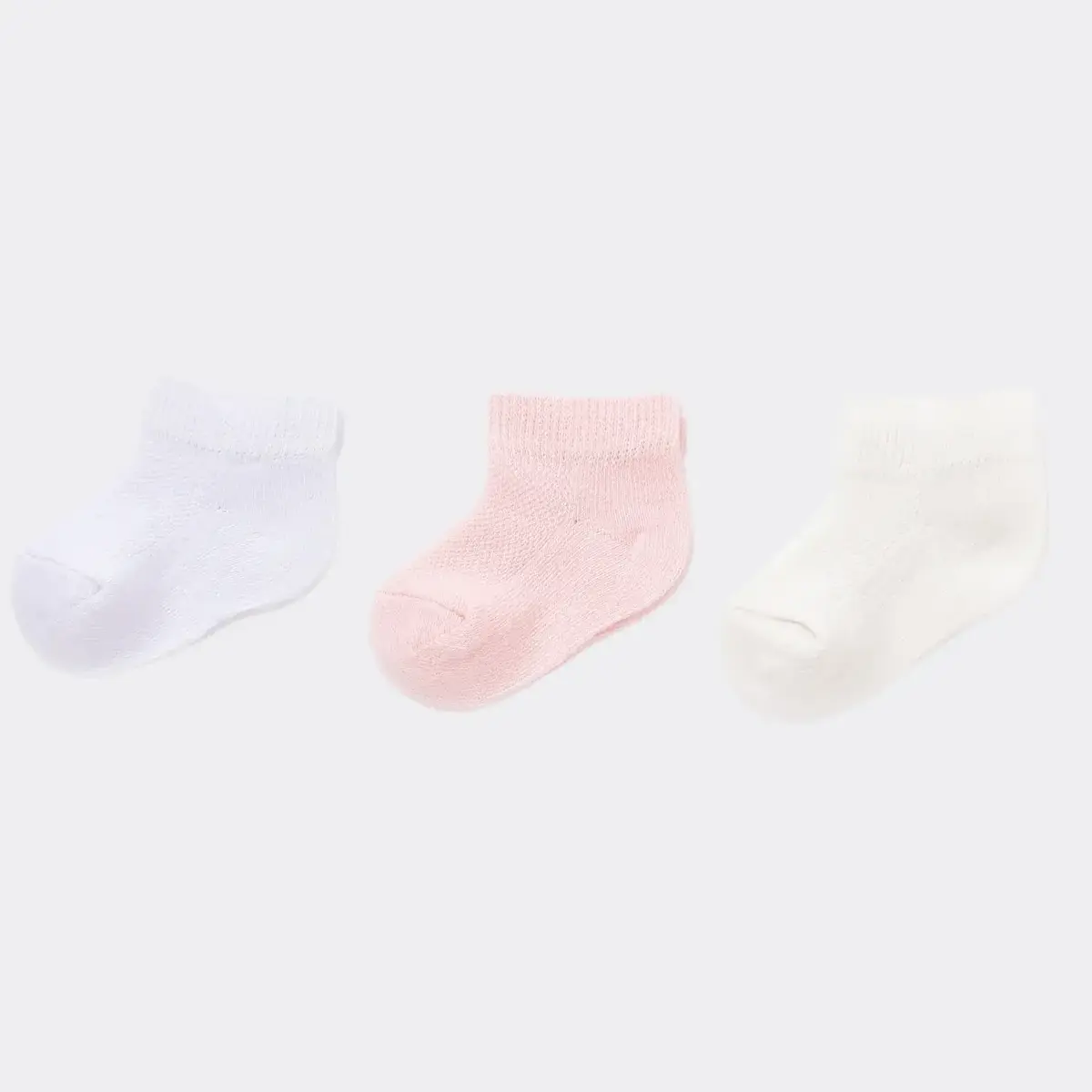 Bibaby Organik Çorap Soket 3lü Summer Pembe