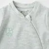 Bibaby Organik Tulum Fermuarlı Nature In Waffle Yeşil Melanj