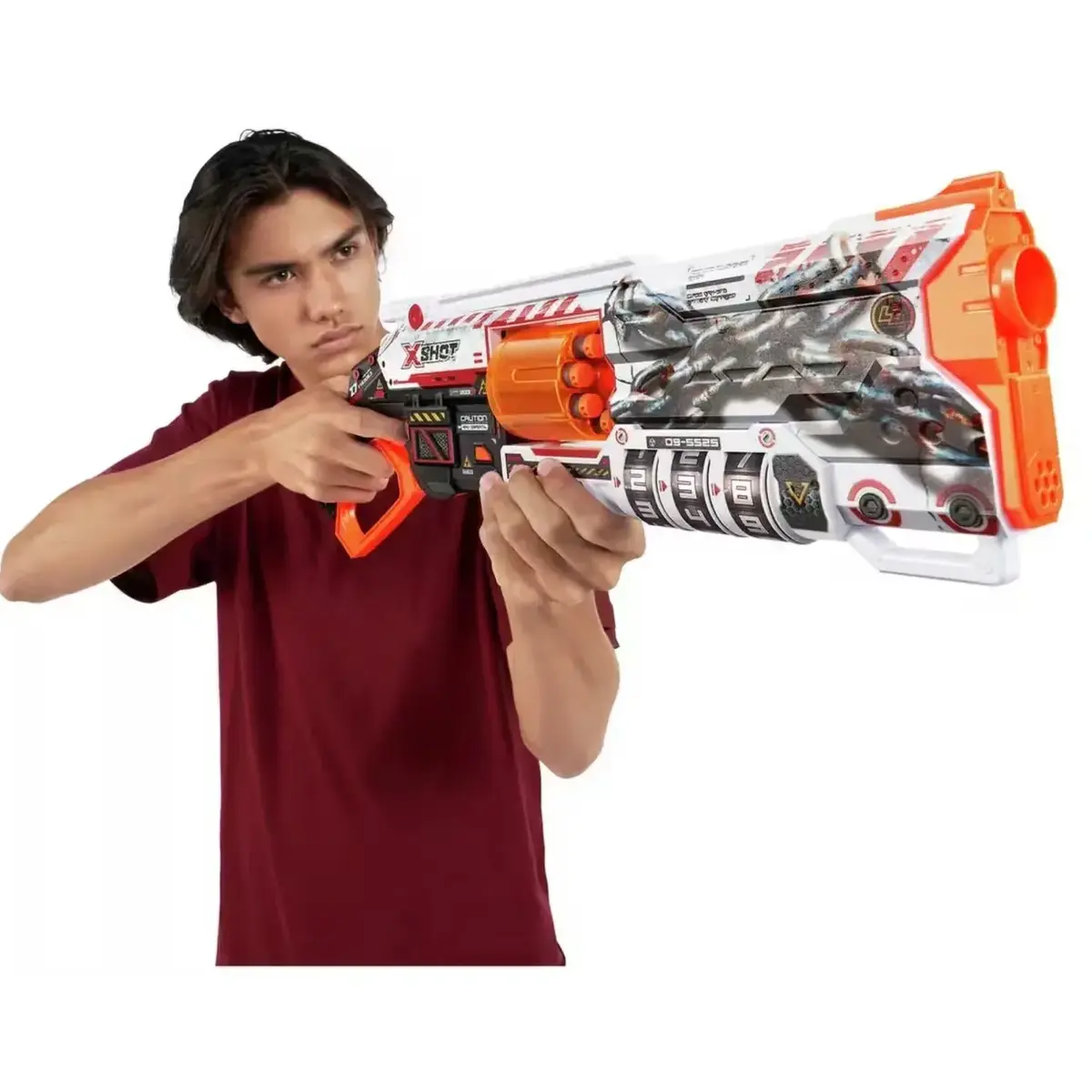 X-Shot Skins Lock Blaster Sünger Dart Atan Tabanca 56 cm 16 Dartlı