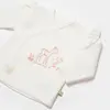 Bibaby Organik Zıbın Takımı 3lü Waffle Deer And Bird Ekru - Rose
