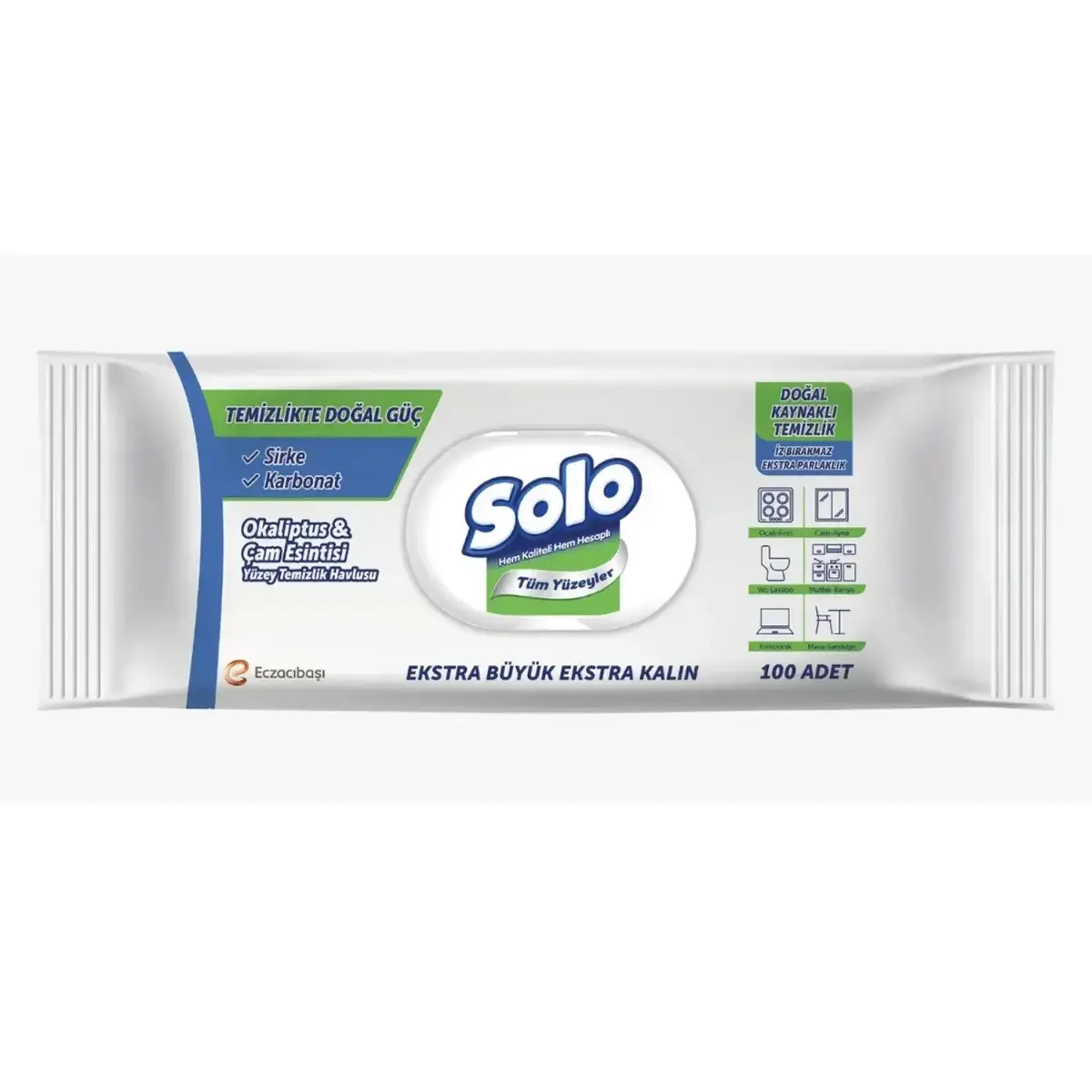 Solo XL Yüzey Temizlik Havlusu Doğal Güç Okaliptus & Çam 100lü