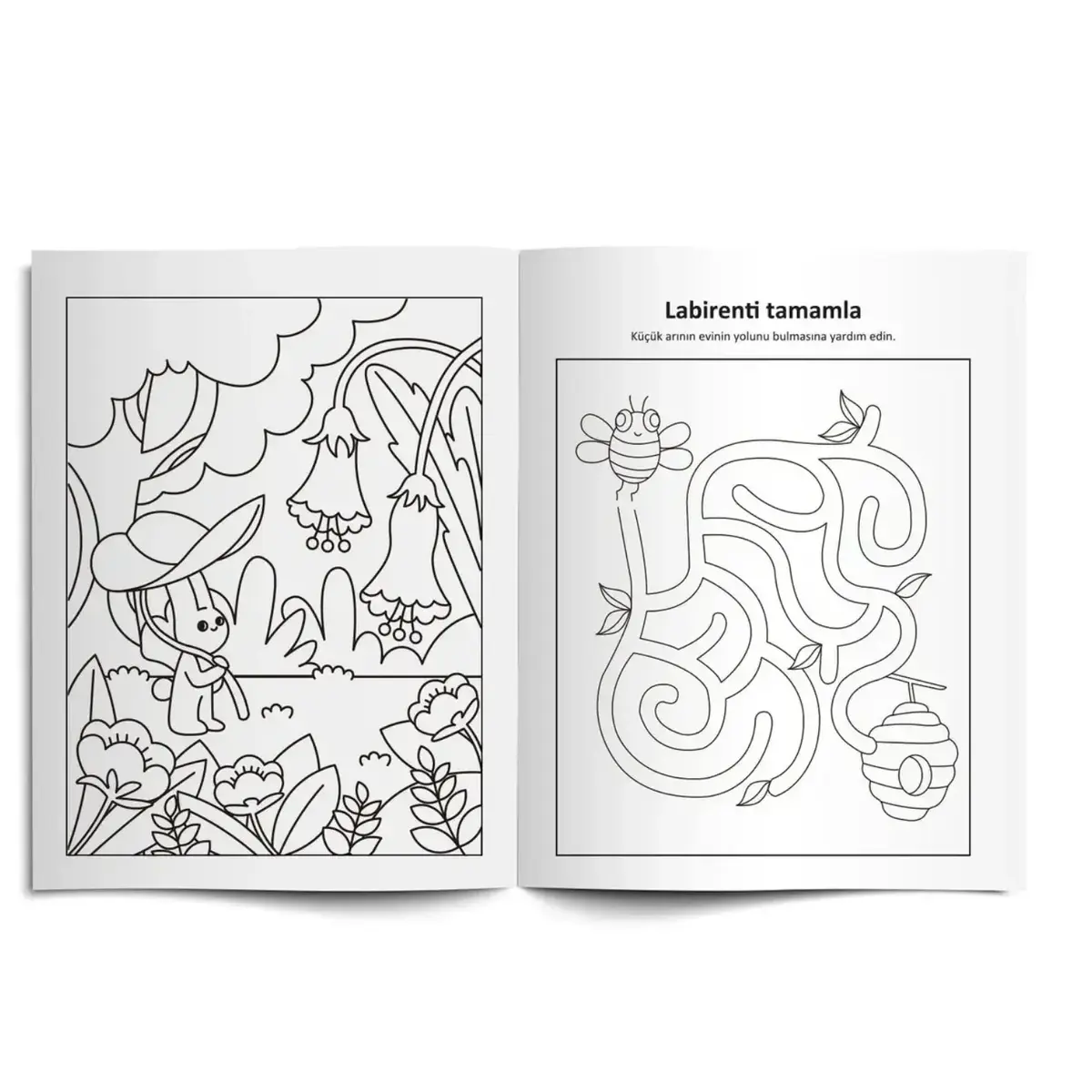 Lino Boya Sil Aktivite Boyama Kitabı Hayvanlar (Silinebilir)