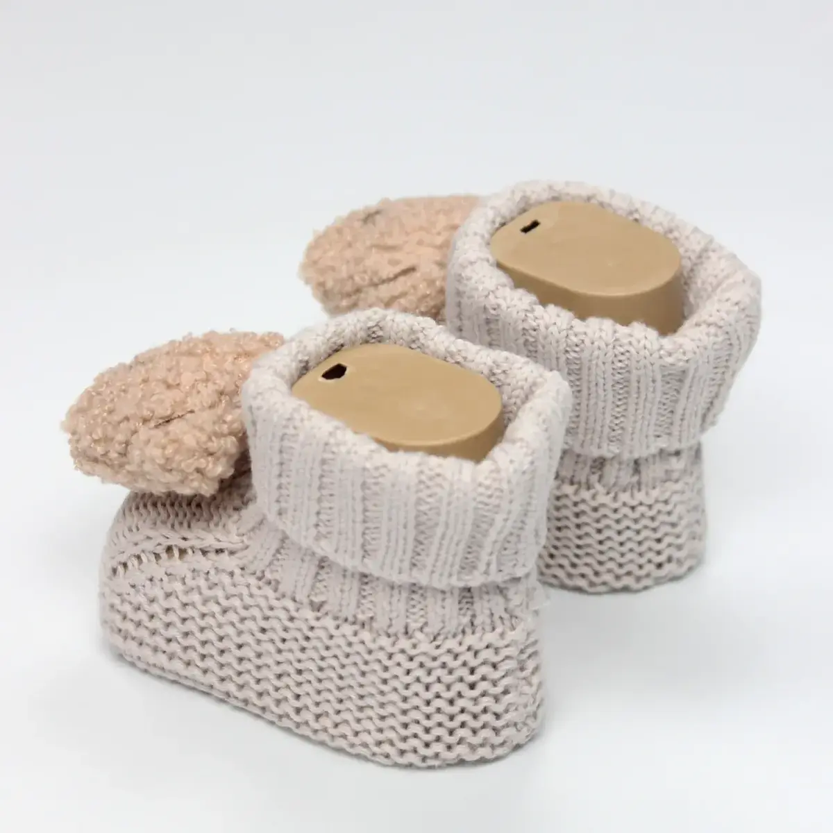 Bistyle Patik Triko Seperatörlü Aksesuarlı Bej