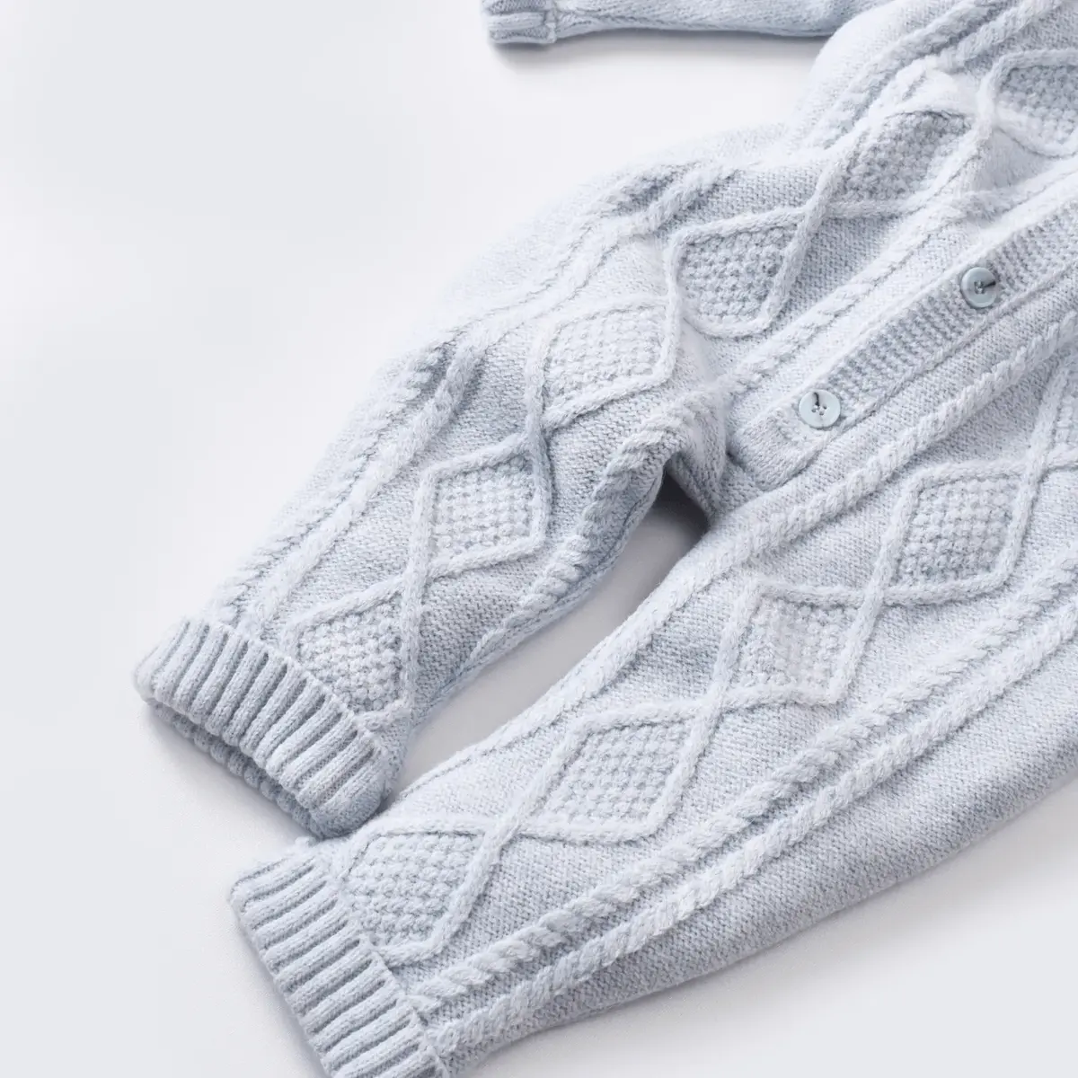 Bibaby Tulum Triko Welsoft Desenli Mavi