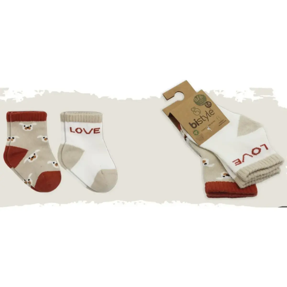 Bistyle Çorap Soket 2li Penye Dog Bej