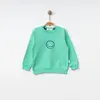 Bebolly Sweatshirt Gülenyüz Baskılı Mint