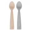 OiOi Nam Nam Kaşık 2li 6+ Ay Bubble Beige - Powder Grey