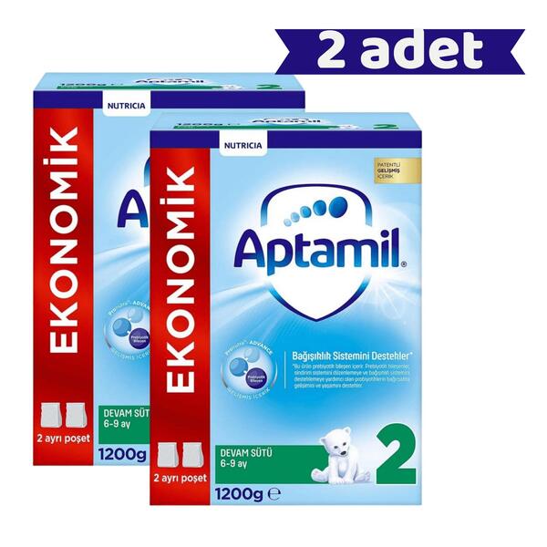 Aptamil 2 Devam Sütü 1200 Gr x2