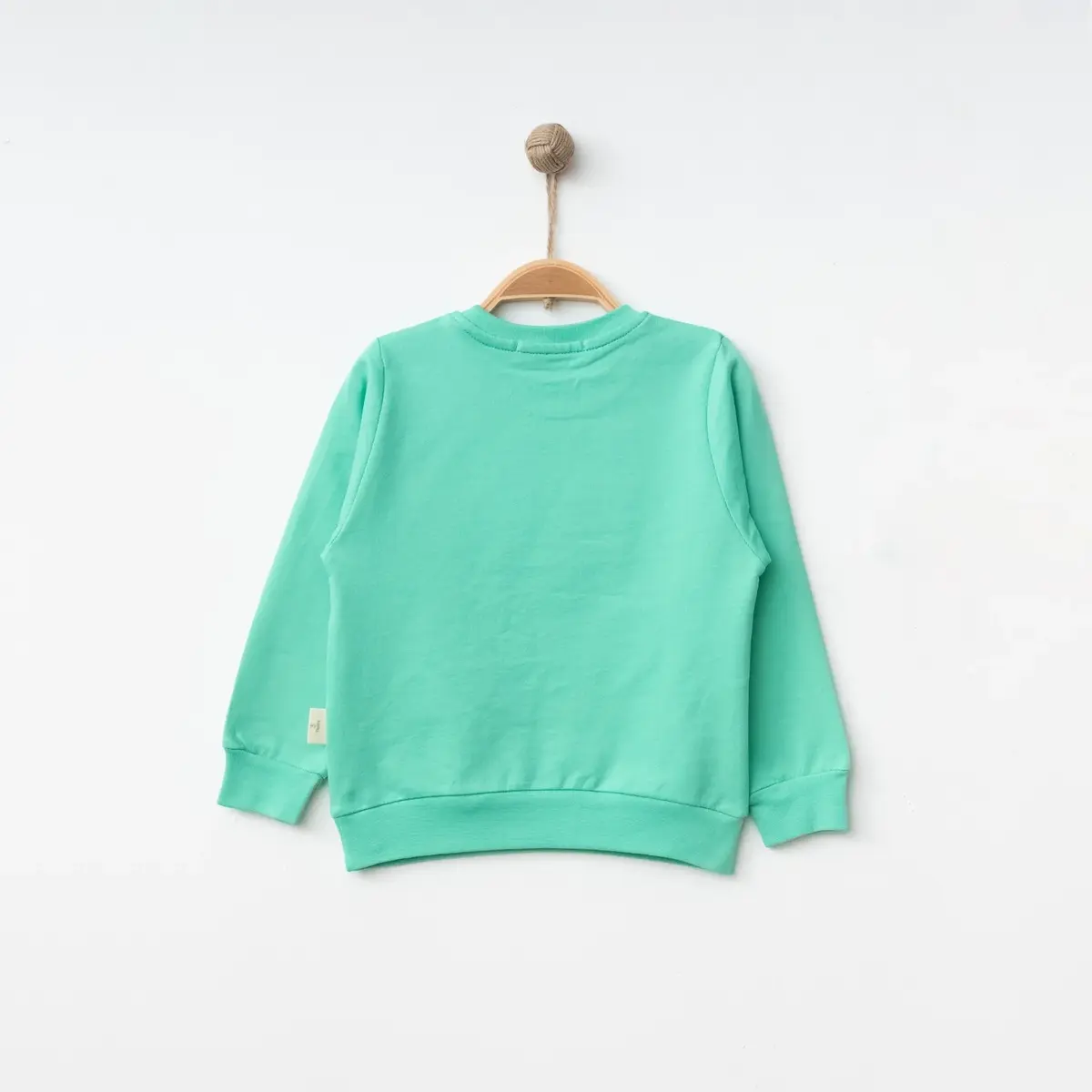 Bebolly Sweatshirt Gülenyüz Baskılı Mint