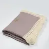 Bistyle Organik Müslin Battaniye Fistolu 80x90cm Antrasit