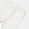 Bibaby Organik Pantolon Patikli Waffle Deer And Bird Ekru - Gül