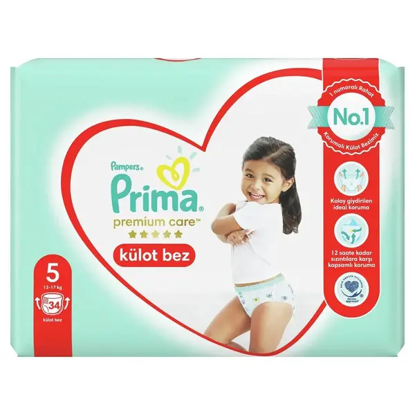Prima Premium Care Külot Bebek Bezi 5 Beden Junior 12-18 Kg 34lü