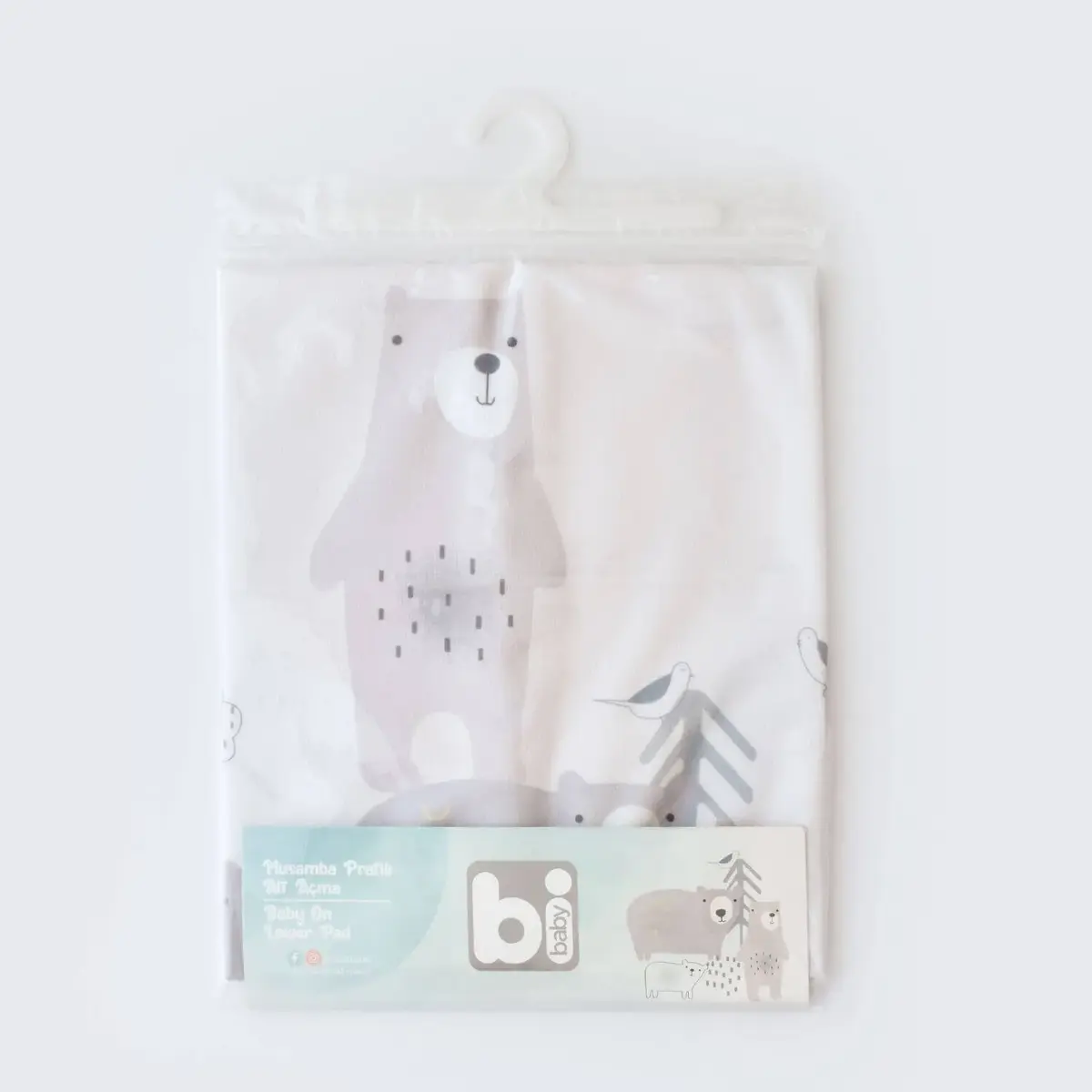 Bibaby Alt Açma Muşamba Bear Family Ekru