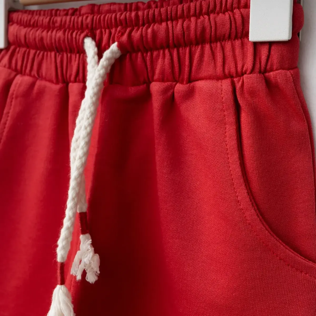 Bebolly Eşofman Altı Kalp Baskılı Kırmızı