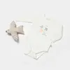 Bibaby Organik Body Tiny Birds Ekru - Yeşil