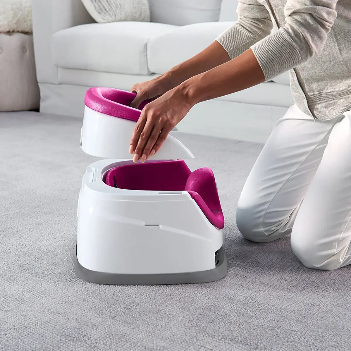 Ingenuity Baby Base Portatif Mama Sandalyesi Pink Flambe