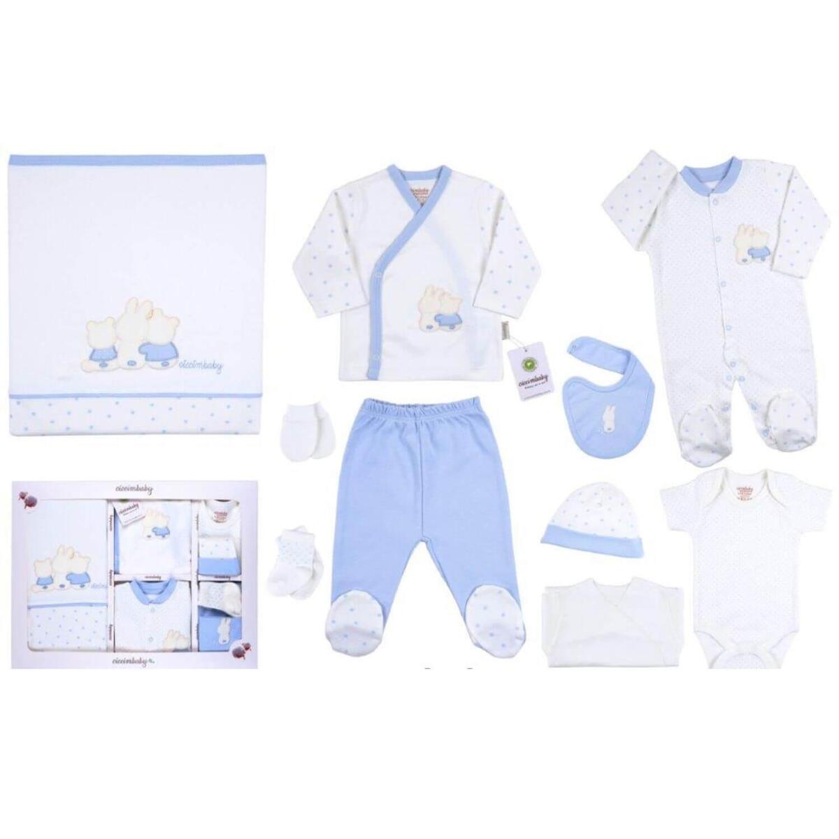 Ciccim Baby Hastane Çıkışı 10lu Tulumlu Arkadaş Tavşan Mavi