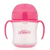 Dr Browns Alıştırma Bardağı Yumuşak Oluklu 180 ml 6+ Ay Pembe