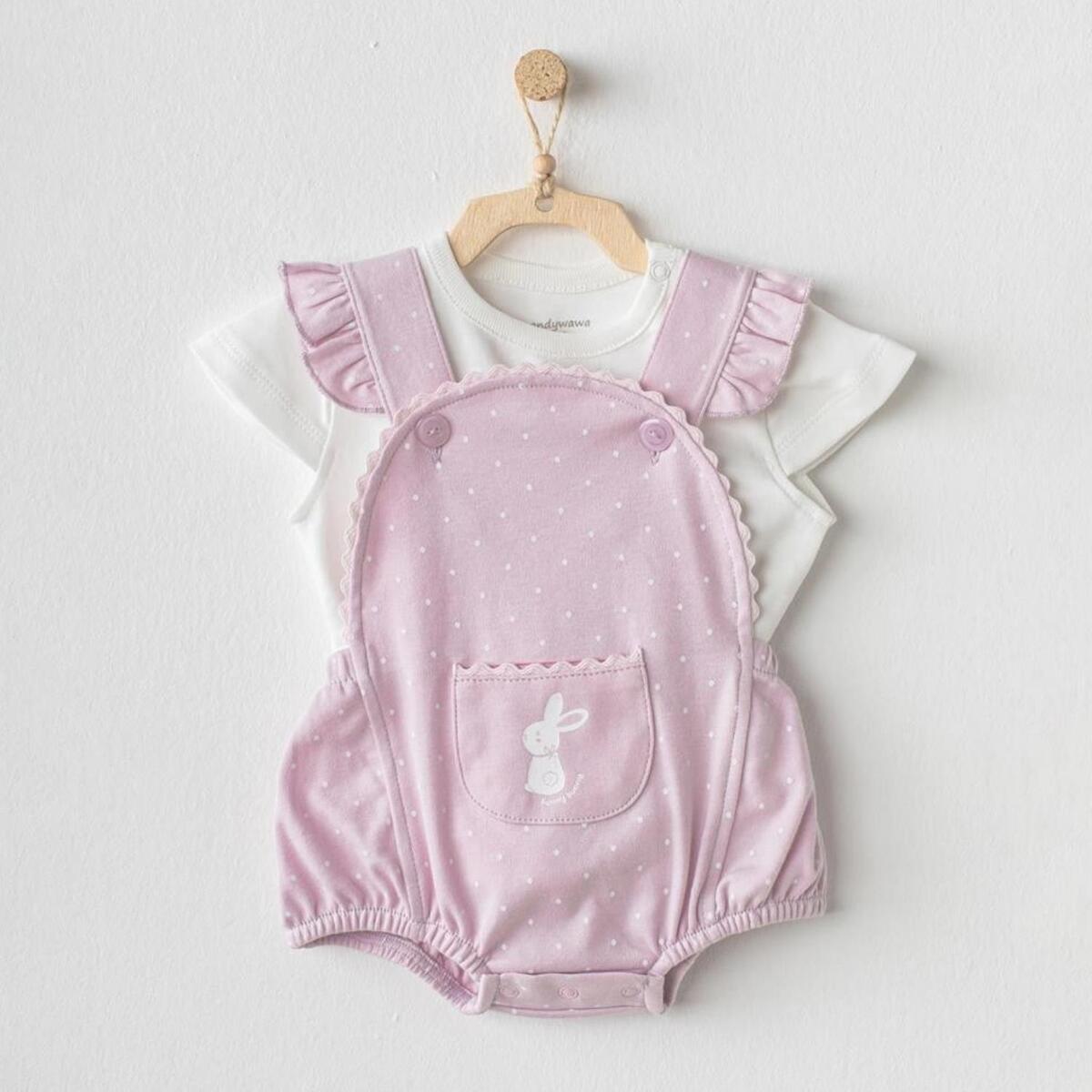 Andy Wawa Salopet Takımı Funny Bunny Lila