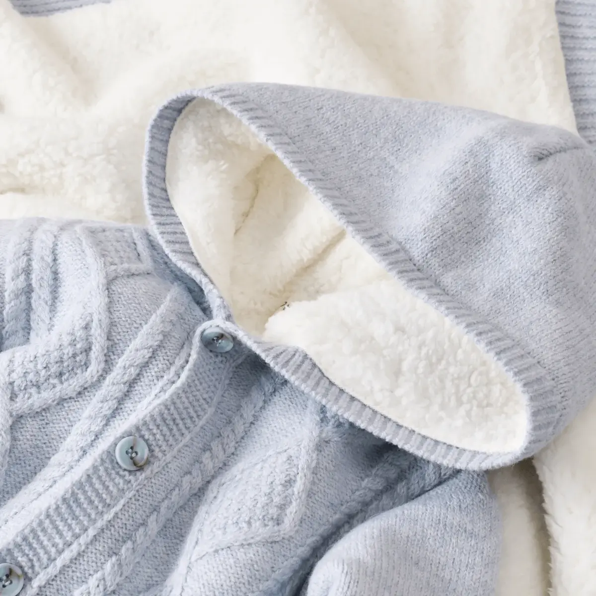 Bibaby Tulum Triko Welsoft Desenli Mavi