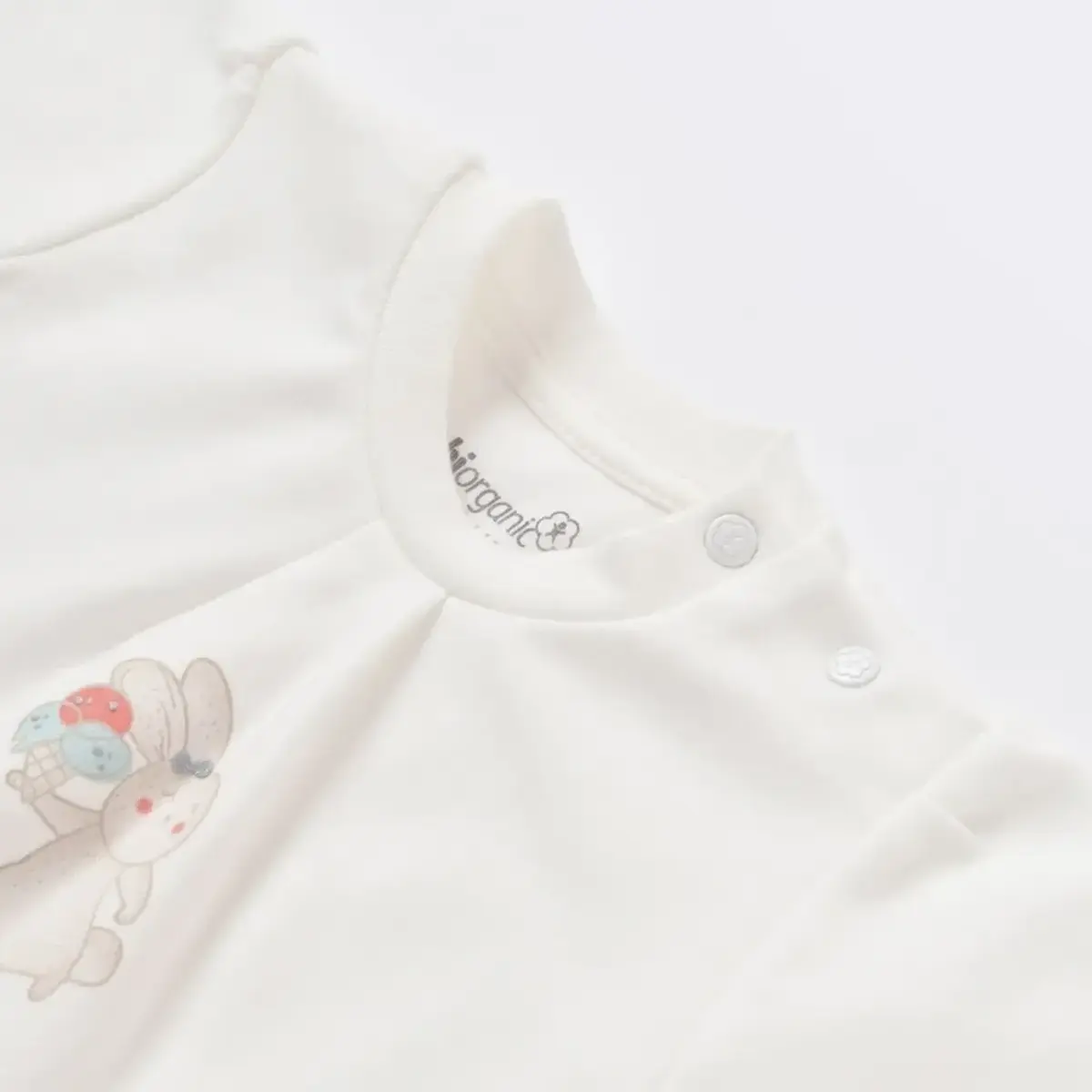 Bibaby Organik 2li Takım Şortlu Pretty Ears Mint - Ekru