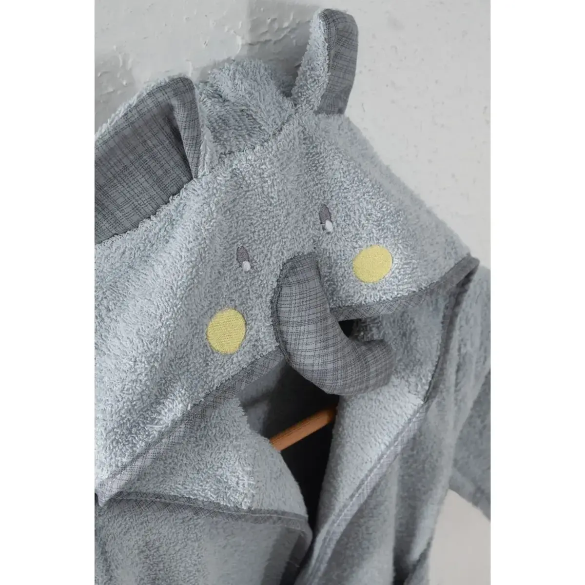 Angeltouch Bebek Bornozu Figürlü Gri