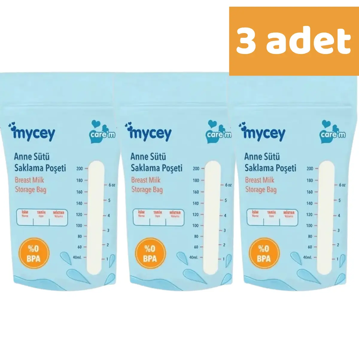 Mycey Anne Sütü Saklama Poşeti 25li x 3 Adet Mycey Anne Sütü Saklama Poşeti 25li x 3 Adet