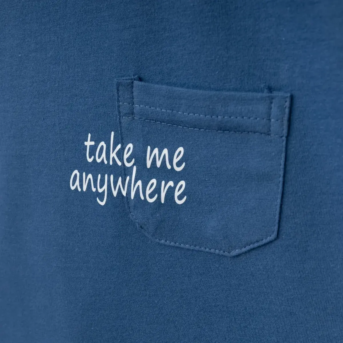 Winimo T-Shirt Take Me Baskılı İndigo