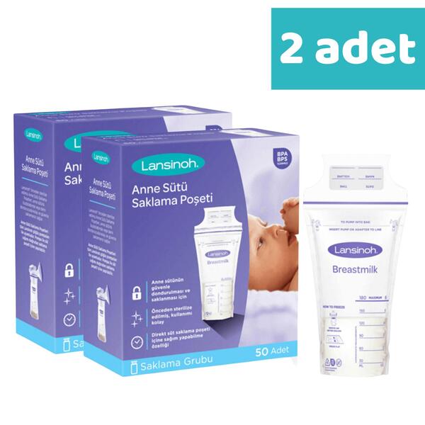 Lansinoh Süt Saklama Poşeti 50li x 2 Adet