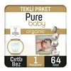 Pure Baby Pamuk Bebek Bezi Yenidoğan 64lü Jumbo Paket