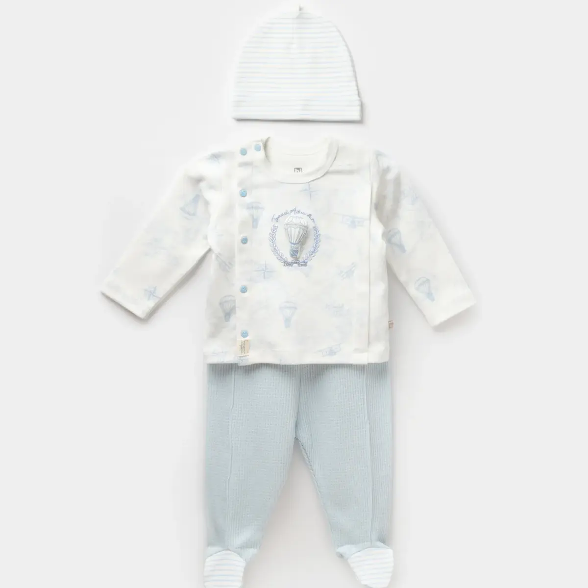 Bibaby Zıbın Takımı 3lü Travel Adventure Mavi