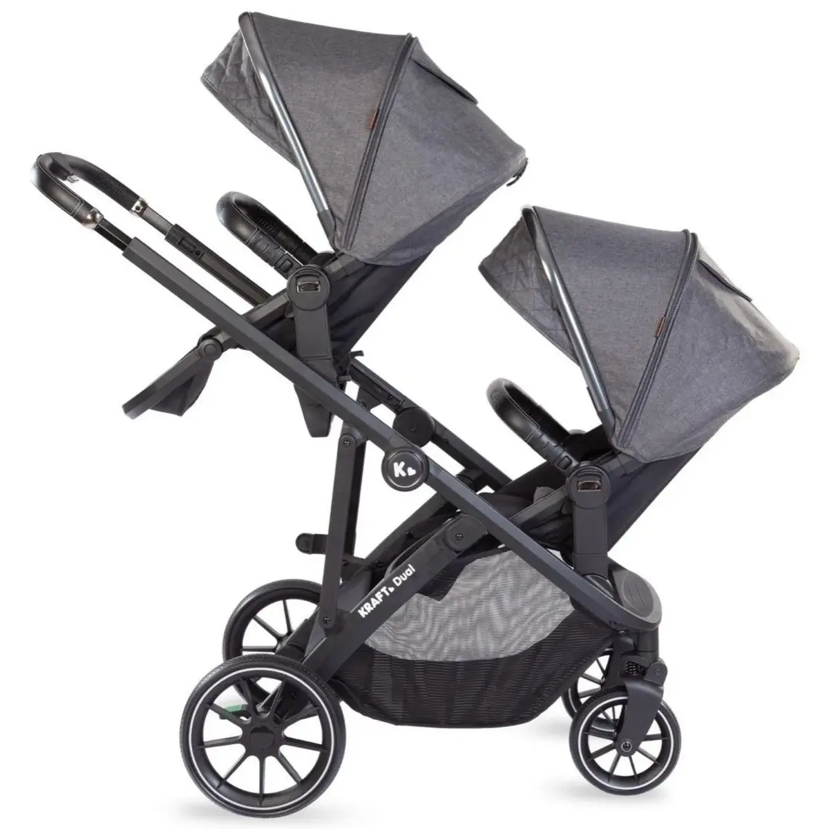 Kraft Dual İkiz Bebek Arabası Dark Grey