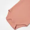 Bibaby Organik Body Kısa Kol Waffle Smile Kırmızı - Kahverengi