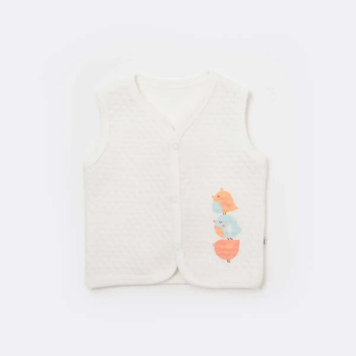 Bibaby Yelek Kapitone Lovely Bird Ekru