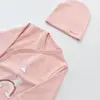 Bibaby Organik Zıbın Takımı 3lü Live Color Rabbit Somon
