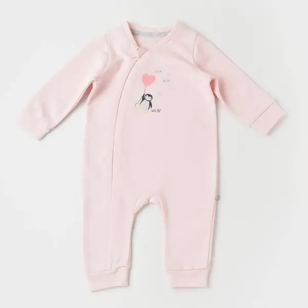 Bibaby Tulum Fermuarlı Lets Fly Clouds Pembe