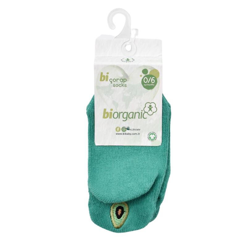 Bibaby Organik Çorap Soket Sneakers Cute Mint